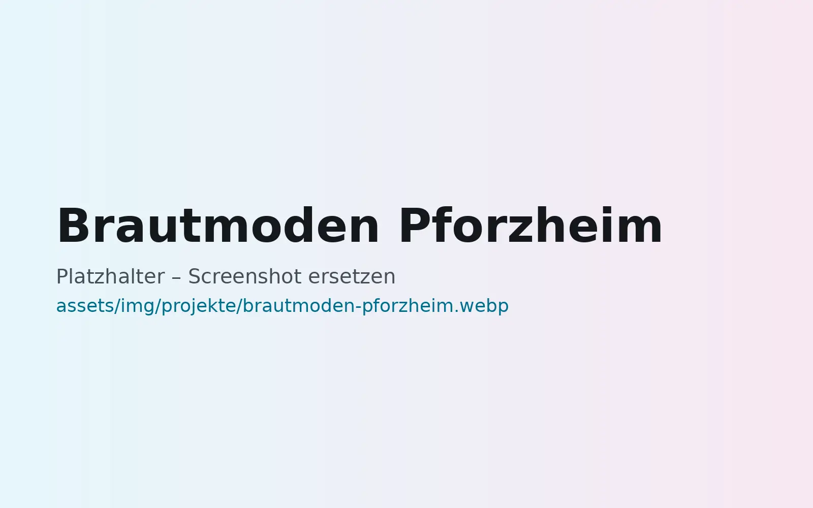 Webseite Brautmoden Pforzheim, gestaltet von MaWe Design