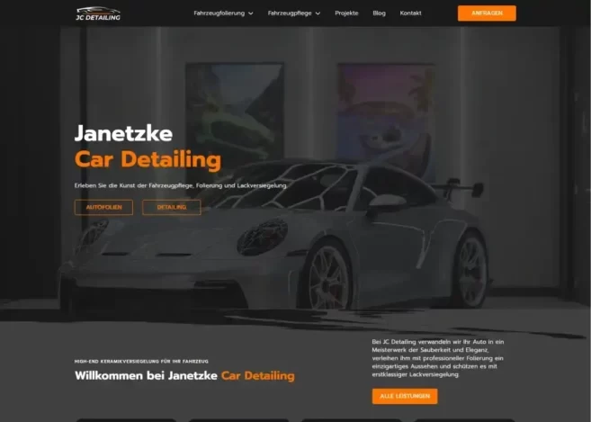 JC Detailing – Webseite von MaWe Design