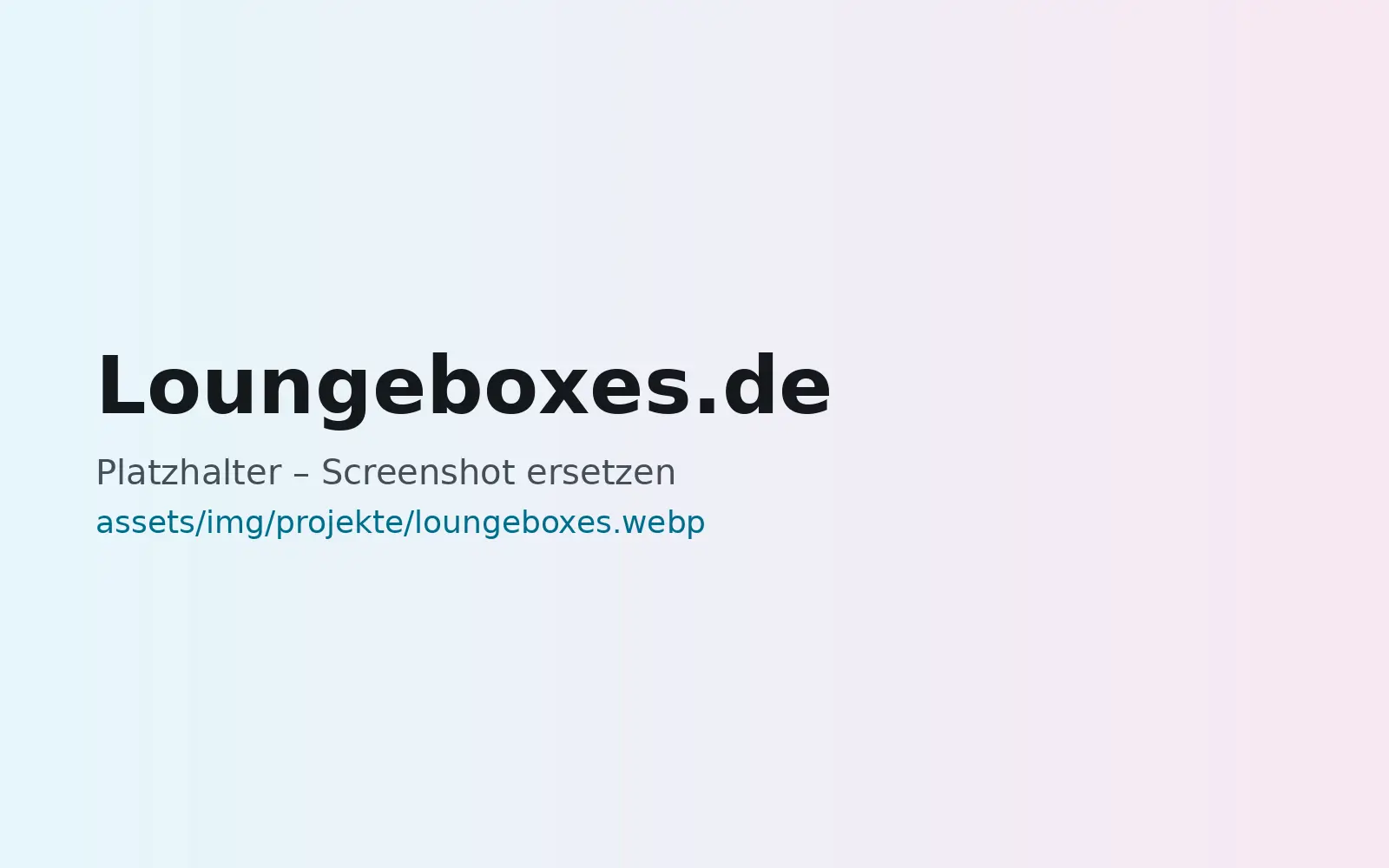 Webseite Loungeboxes.de, gestaltet von MaWe Design