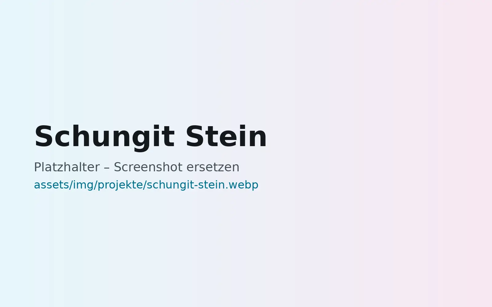 Webseite Schungit Stein, gestaltet von MaWe Design